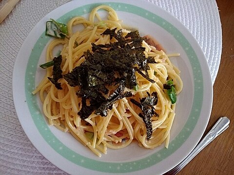 タルタルソース和えたらこパスタ